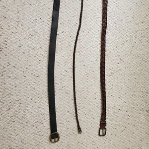 Assorted Pack of 3 GAP and H&M Brown Black Belts